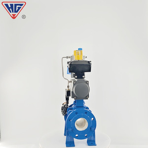 Vanne à boisseau sphérique pneumatique Q641TC-16CP en céramique, à brides, en acier inoxydable, pour la régulation des liquides agressifs (pâte, acide, alcali, vapeur, eau) et l'industrie. - Product Image 5