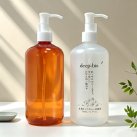Botol Pompa Plastik PET OEM 500ml Kosong untuk Perawatan Kulit, Kosmetik, Sampo, Losion, Warna Amber, Buatan Cina Model 125