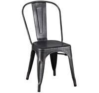 Chaise en fer vintage métallique, meuble de salle à manger, café, Restaurant, salle à manger, industriel, en laiton