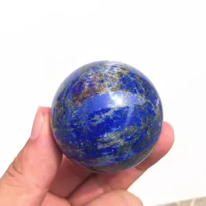 Atacado Cristal natural Blue Lapis stone Cura cristal Bola Lápis-lazúli Esfera