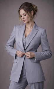 Elegante Conjunto de Traje de 3 Piezas para Mujer, Blazer, Chaleco y Pantalón, Ropa Profesional para Reuniones Corporativas - Product Image 3
