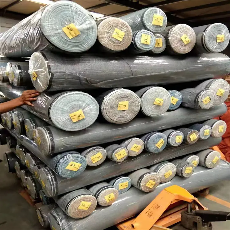 Venta al por mayor fabricación chino tejido denim los precios en stock de denim Stretch tela de algodón spandex para vaqueros tejido denim