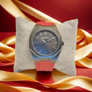 Relojes Personalizados para Hombre, Reloj de Pulsera con Función de Fecha, Relojes de Cuarzo con Correa de Goma, Movimiento Japonés 2115 - Product Image 1