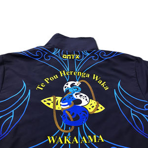 Chaqueta con cremallera deportiva personalizada de fábrica de Vietnam chaqueta de equipo con diseño de sublimación - Product Image 4