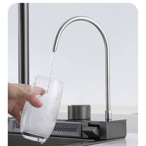 Đôi thác nước mưa thông minh thác nước đôi Bát vuông đánh bóng thép không gỉ Bồn Rửa Nhà Bếp truy cập lớn lưu vực vòi Nano - Product Image 6