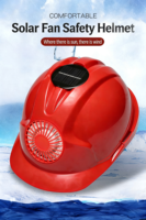 Casque de sécurité solaire pour la construction, casque de chantier ventilé et rafraîchissant avec chargement USB, casque de travail industriel pare-soleil