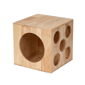 Wooden Dice Combination Cat <b>House</b> Multifunctional Pet <b>Bed</b> For Indoor Cats Small Size Four Seasons Use - Product Image 5