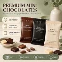 Sachets en aluminium de qualité alimentaire pour chocolat, emballage personnalisé imprimé 60x100mm, scellés à sertir, mini confiseries
