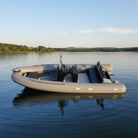 Bateau pneumatique de sport à 8 places, vente flash française, 21 pieds, DL RIB 640, aluminium, Hypalon/PVC, dérive, PVC 1,2 mm