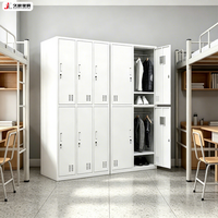 Armoire de rangement moderne démontable JIUSHUN, casier de rangement en métal haut pour employés et étudiants
