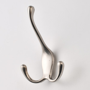 Zinc Alloy <b>Wall</b> Mount Coat <b>Hook</b> Silver For Entryway Door Hat Hanging - Product Image 1