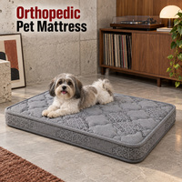 Matelas orthopédique personnalisé pour animaux de compagnie avec housse matelassée sur mesure et options de tissu et de passepoil pour les gammes de literie de détail
