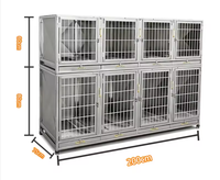 Maisons/Cages pour animaux de compagnie en acier inoxydable multicouche respirantes, personnalisables, best-sellers pour chiens/chats - Style intérieur simple, classique et luxueux