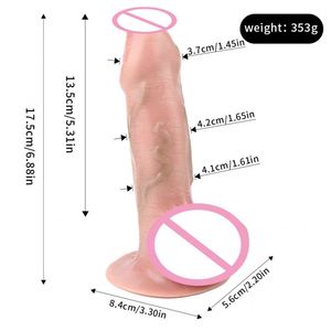FAAK Silicone Foreskin Realistic <b>Dildo</b> With Sucker Skin Touch Lifelike Penis Sex Toys for Women Anal Plug Female Masturbator - Product Image 6