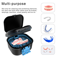 Étui d'alignement orthodontique pour voyages d'affaires et voyages Alimentaire avec points antidérapants Étui de nettoyage pour prothèses dentaires