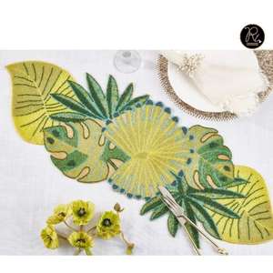 Camino de mesa de lujo hecho a mano con cuentas para mesa de comedor, elegante centro de mesa con fina artesanía para un toque sofisticado - Product Image 6