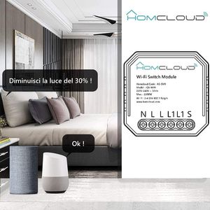 Homcloud โมดูลสวิตช์ Wi-Fi อัจฉริยะ220-240V 2300W ระบบปลั๊ก EU ใช้งานได้อเนกประสงค์ - Product Image 6