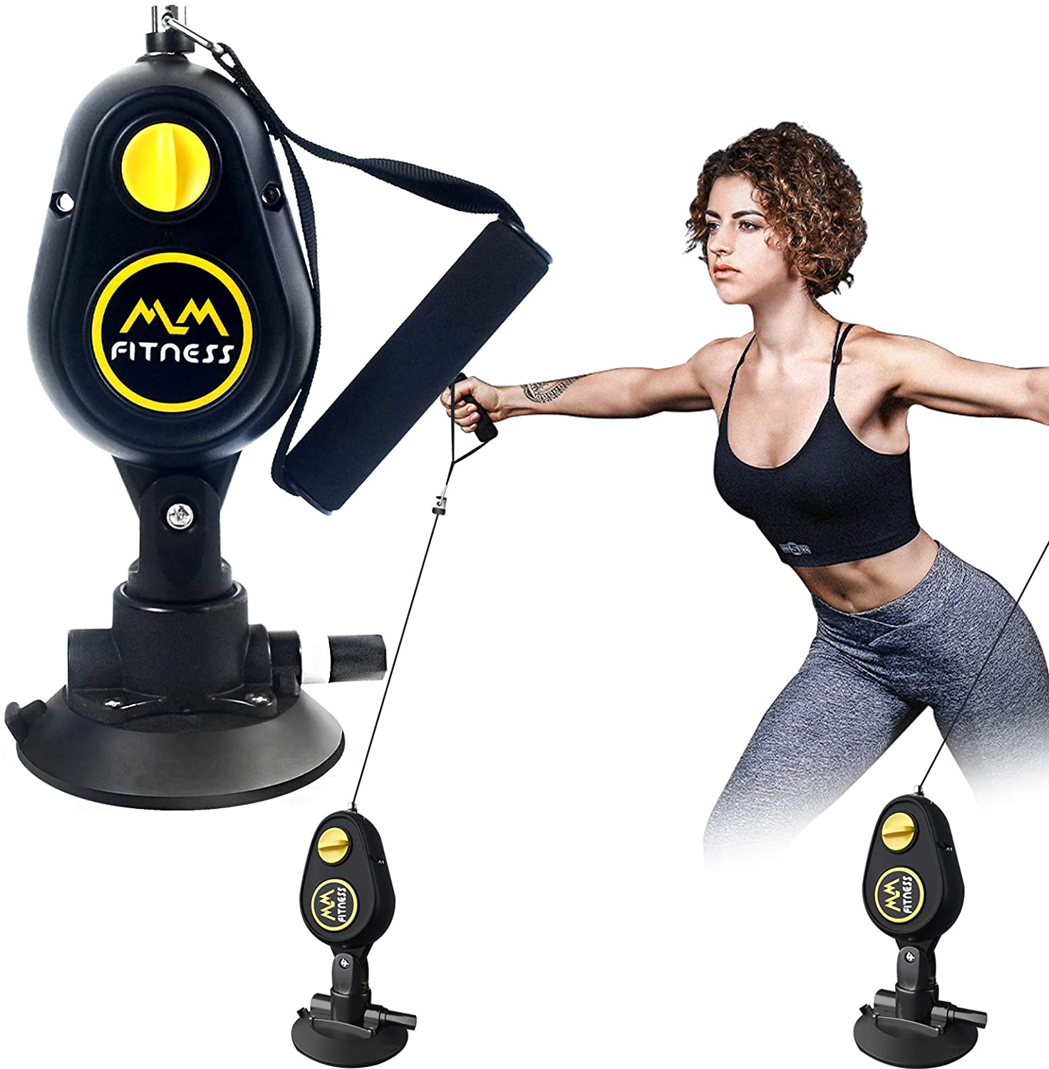 Китайское производство, регулируемый тренажер для фитнеса, настенный шкив, заводская цена, прочная эластичная ручка, веревка, тренировочное оборудование