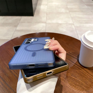 <span class=keywords><strong>Funda</strong></span> Protectora para Teléfono con Carga Inalámbrica Magnética, Resistente a Golpes, Textura Mate Esmerilada, para <span class=keywords><strong>Samsung</strong></span> S26 S25 S24 S23 S22 <span class=keywords><strong>S21</strong></span> <span class=keywords><strong>Ultra</strong></span> - Product Image 4