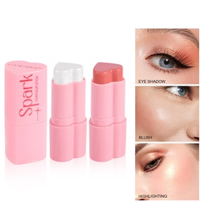 Wholesale Lip Cheek Dual Use Heart Shaped <b>Blush</b> Stick Highlighter Contour <b>Blush</b> Stick for Makeup - Product Image 2