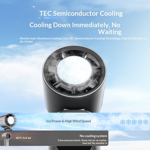Ventilador de Mano con Motor sin Escobillas, Ventilador Pequeño de Alta Velocidad con Pantalla Digital, Ventilador Plegable para el Cuello con Turbo Refrigeración por Hielo - Product Image 2