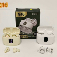 Q16 BT ANC ENC LED-Display 2-in-1 Paar TWS Kabellose Ohrhörer Wasserdichter Kopfhörer mit Tiefbass für Gaming Sport Geschenk