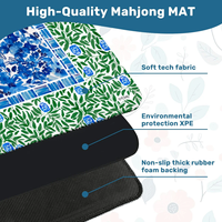 Matras Mahjong Neoprena Mewah Ukuran 31.5x31.5 inci untuk Perjudian Kasino & Permainan Poker Desain Portabel Tersedia