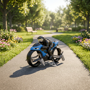 Moto volante télécommandée 2-en-1 tout-terrain et aérienne, avec évitement d'obstacles, retour automatique et rotation à 360 degrés - Product Image 6