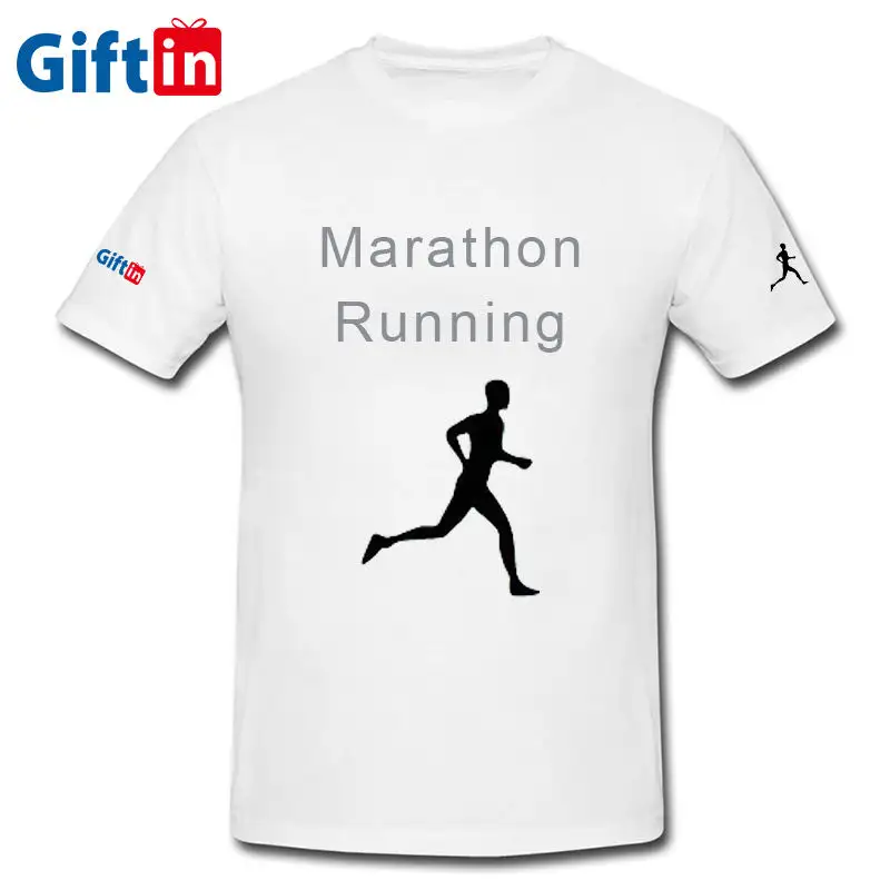 Customised Adverts 100% Polyester Cool Quick Dry Marathon Print Tshirt For Sublimation