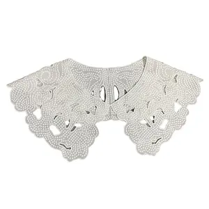 White Hollow Shawl Polyester Embroidery Doll Collar False Collar Shirt Lace Detachable Neck Motif