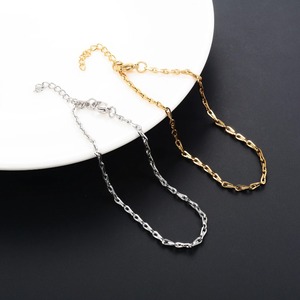 Bracelet chaîne en acier inoxydable couleur tendance, jonc de luxe noble couleur or/argent, bracelet simple, bijou de mode - Product Image 2