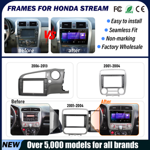 Cadre autoradio 2 DIN pour HONDA STREAM, kit de panneau de tableau de bord pour autoradio Android, cadre pour lecteur DVD de voiture, cadre pour autoradio - Product Image 1