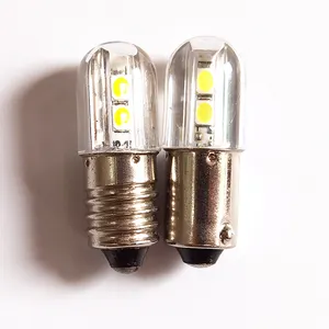 Ba9s lâmpada led para baioneta, contato único, 6v, 12v, 24v, 3030 chips, e10, base, pinball, luzes led para carro