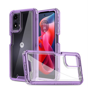 Funda Transparente para Teléfono con Protección Antigolpes en las 4 Esquinas, Carcasa Rígida de PC para Motorola <span class=keywords><strong>Moto</strong></span> G75 G55 G05 G15 G45 G85 - Product Image 5
