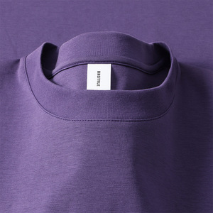 Camiseta de Color Sólido, Peso Pesado, 240G, Algodón, Poliéster, Elastano, Corte Holgado, Transpirable, Uso Diario, Personalizable para <span class=keywords><strong>Hombre</strong></span> - Product Image 3