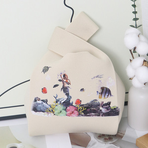 Bán Buôn Tùy Chỉnh Thiết Kế Tote Mô Hình Logo Phim Hoạt Hình Niche Kỹ Thuật Số Nhiệt Dập Dệt Kim Túi Chất Lượng Cao Bền Túi Xách Quà Tặng - Product Image 3