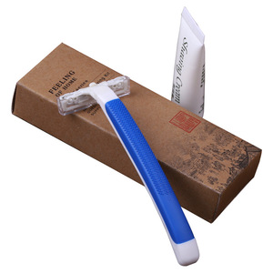 Maquinilla <span class=keywords><strong>de</strong></span> afeitar desechable <span class=keywords><strong>de</strong></span> acero inoxidable Haofei papel Kraft <span class=keywords><strong>cartón</strong></span> hoja doble con mango <span class=keywords><strong>de</strong></span> plástico para el afeitado del cuerpo-Uso <span class=keywords><strong>de</strong></span> los huéspedes del hotel - Product Image 2