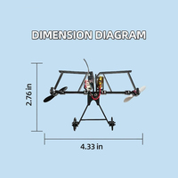 Kit d'avion en papier télécommandé EPT DIY 2,4 GHz, jouet volant électrique, éveil scientifique STEM, avion RC pour enfants et débutants