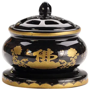 Electric Large Ceramic Portable Incense Burner Handmade Coil Censer Sandalwood Encens Buddhist Supplies OO50XL