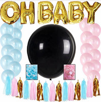 Articles d'anniversaire, ballons géants en latex mat gonflables, décoration de fête de révélation du sexe, kit d'arche de ballons rose et bleu, fournitures de fête