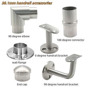 מעקה מעקה עליון אביזרים רכבת מתכווננת פינה נירוסטה התאמת מעקה - Product Image 5