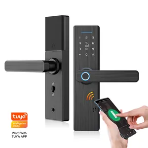 WiFi Smart Digital Door Lock Cylinder Key And Card Type For Home Security With Fingerprint Access Digital Lock Smart Locks