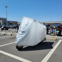 Housse de protection pour vélo GREEN TREE en PE robuste, gris argenté/noir, résistante aux intempéries, protection UV, pour voyage, extérieur, garage, stockage