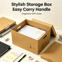 Caja de Cartón Personalizada para Almacenamiento de Archivos con Tapa