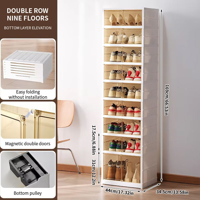 [Double row with pulleys] 9 layers