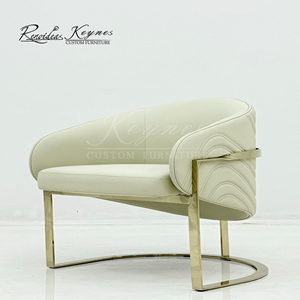 Chaise de salle à manger moderne de luxe en acier inoxydable, personnalisable, très vendue par Keynes, pour hôtels et restaurants. - Product Image 4