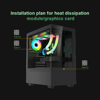 Boîtier tour personnalisé en acier SPCC ATX MATX ITX avec refroidissement liquide frontal et supérieur de 240 mm pour VGA de 360 mm, idéal pour les configurations de bureau