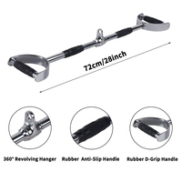 Tellus 72cm droit haut bas Lat barre câble Squat Rack pièces jointes D poignées caoutchouc tournant Curl Bar Triceps corde cheville acier