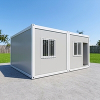 Maison conteneur en structure acier modulaire, installation facile et rapide, dimensions personnalisées 20 pieds, maison préfabriquée portable