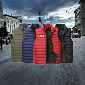 Gilet d'hiver pour homme en duvet de coton, coupe-vent, fermeture éclair, décontracté - Product Image 3